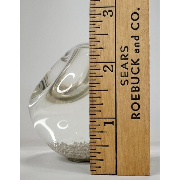 Goldenflow Studios Hand Blown .999 Fine Silver Infused Paperweight Snow Globe 3" - Picture 5 of 8